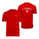 Basic T-shirt Röd med tryck